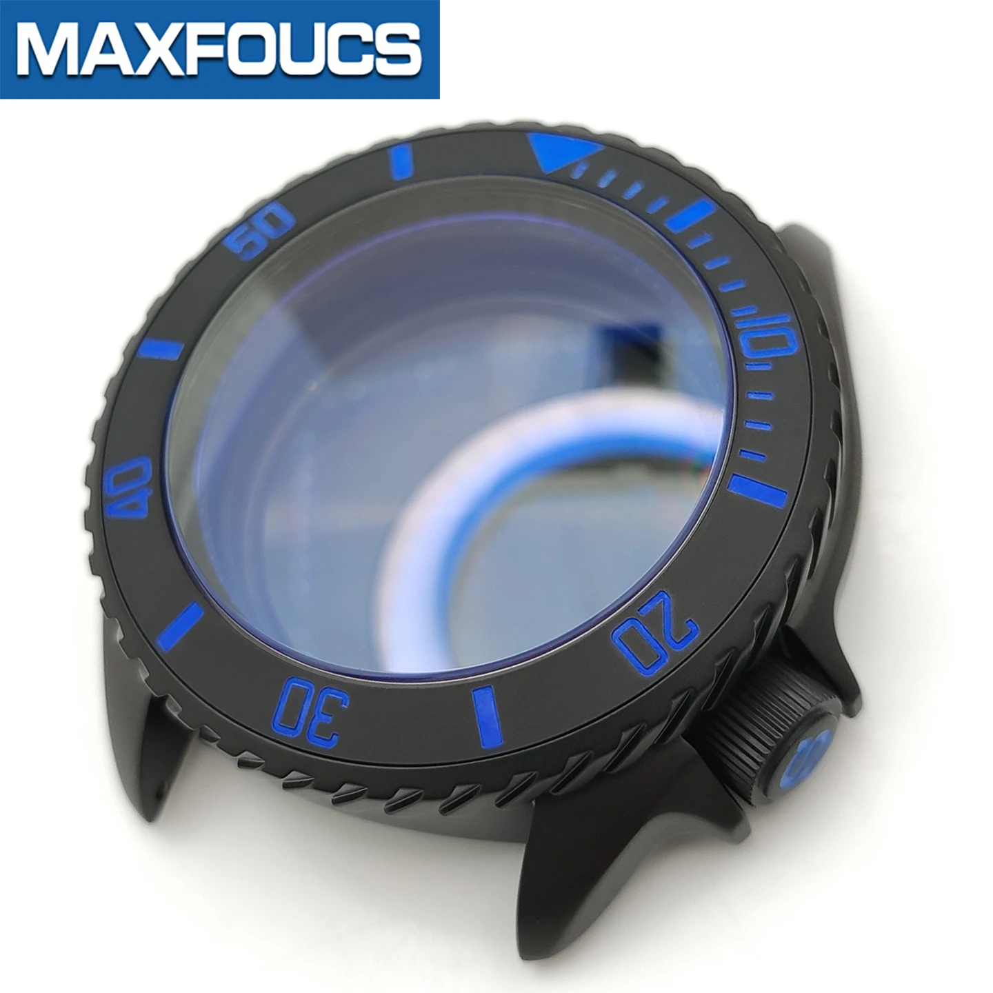 Turbine SKX 3.8 Uhrengehäuse-Set Schwarz Matt Passend für NH35/NH36/NH34 MOD Uhrengehäuse Teile Saphir-Einsatz Krone Kundenspezifisches Zubehör – Detail 18