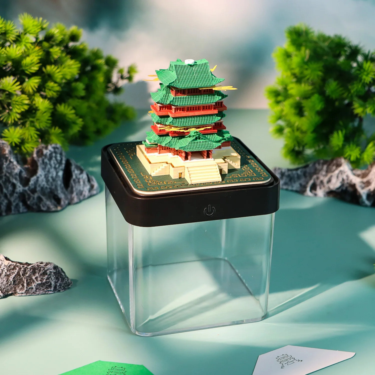 

Tengwang Pavilion 3d Model Panoramic Paper Carving Memo Pad Creative Desktop Decor Building Silhouette Diy Novelty Gift Crafts