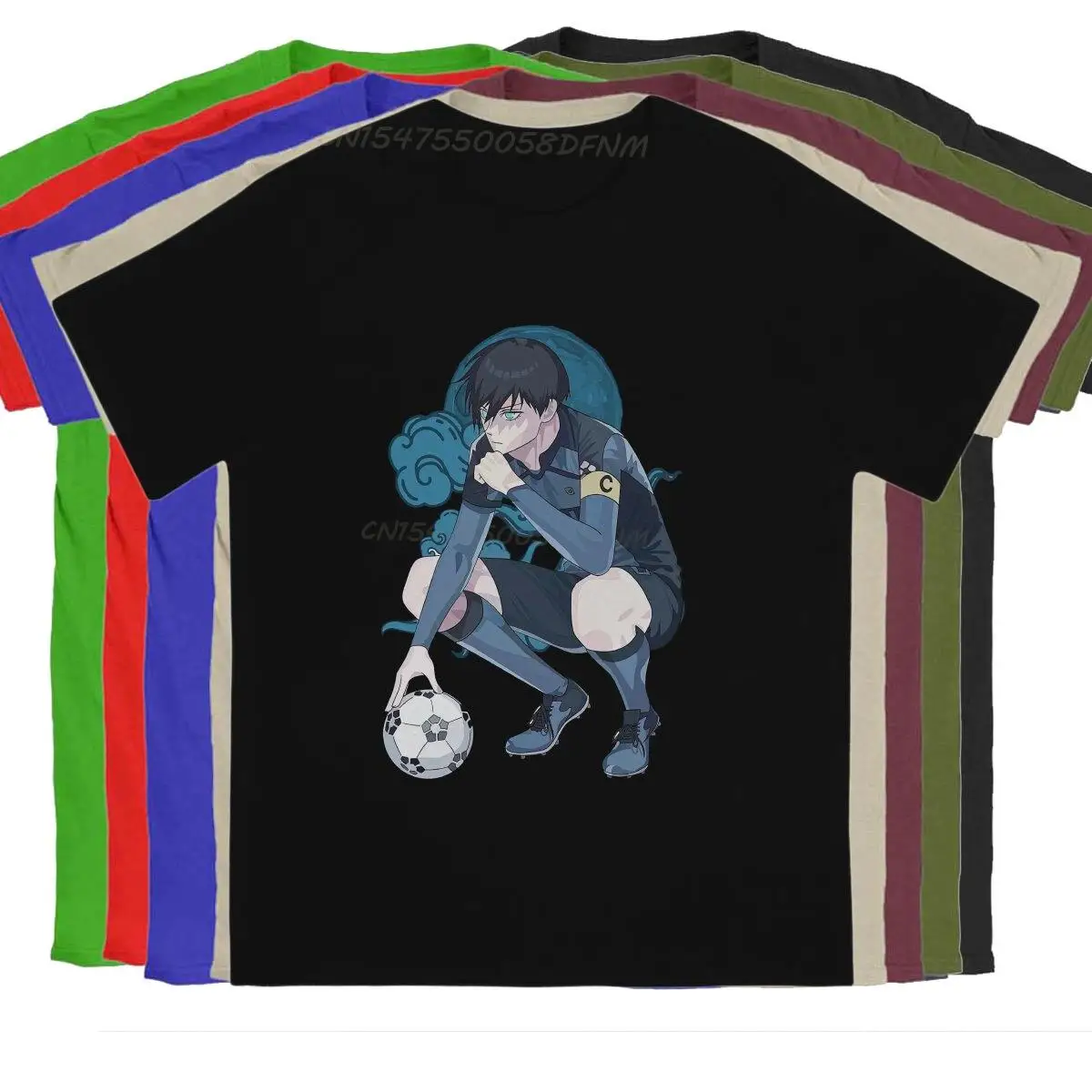 

Rin Itoshi Captain Classic Men T Shirt BLUE LOCK Isagi Yoichi Anime Summer Tops Tops Mens Designer Kawaii Clothes Top Quality