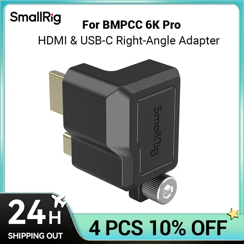 SmallRig HDMI & USB-C Right-Angle Adapter for BMPCC 6K Pro 3289 Dedicated for BMPCC 6K Pro cage 3270