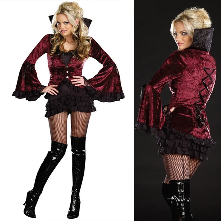 

Adult Women's loween Role-plang Costume Witch Stage Performance Devil Costume Nightclub Outfit Chinese Manufacturer