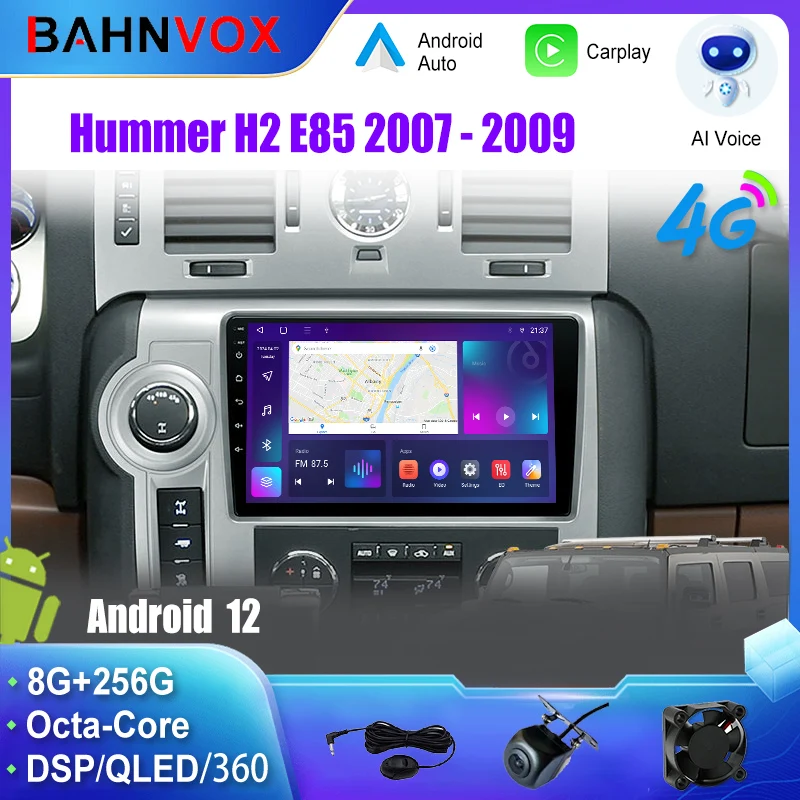 

9'' Android 12.0 Car Radio for Hummer H2 E85 2007 - 2009 GPS Navigation Multimedia Player Carplay Stereo Head Unit