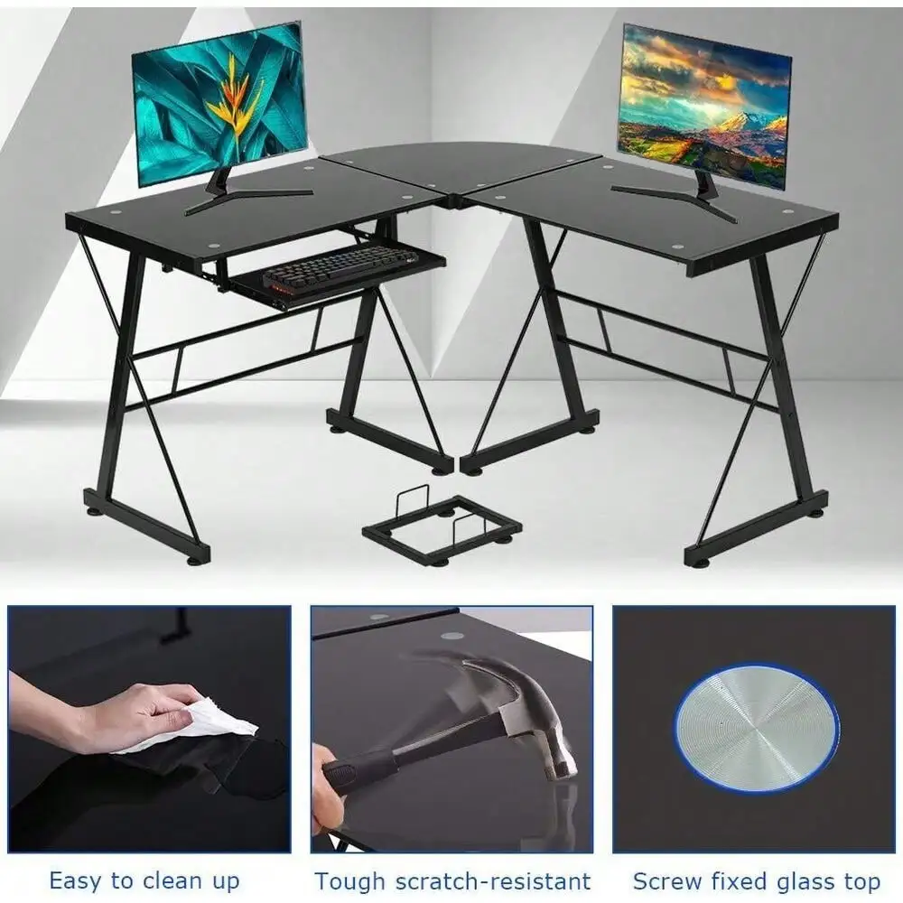 Computer Desk Gaming Desk L Shaped Corner Desk Home Office Writing Workstation