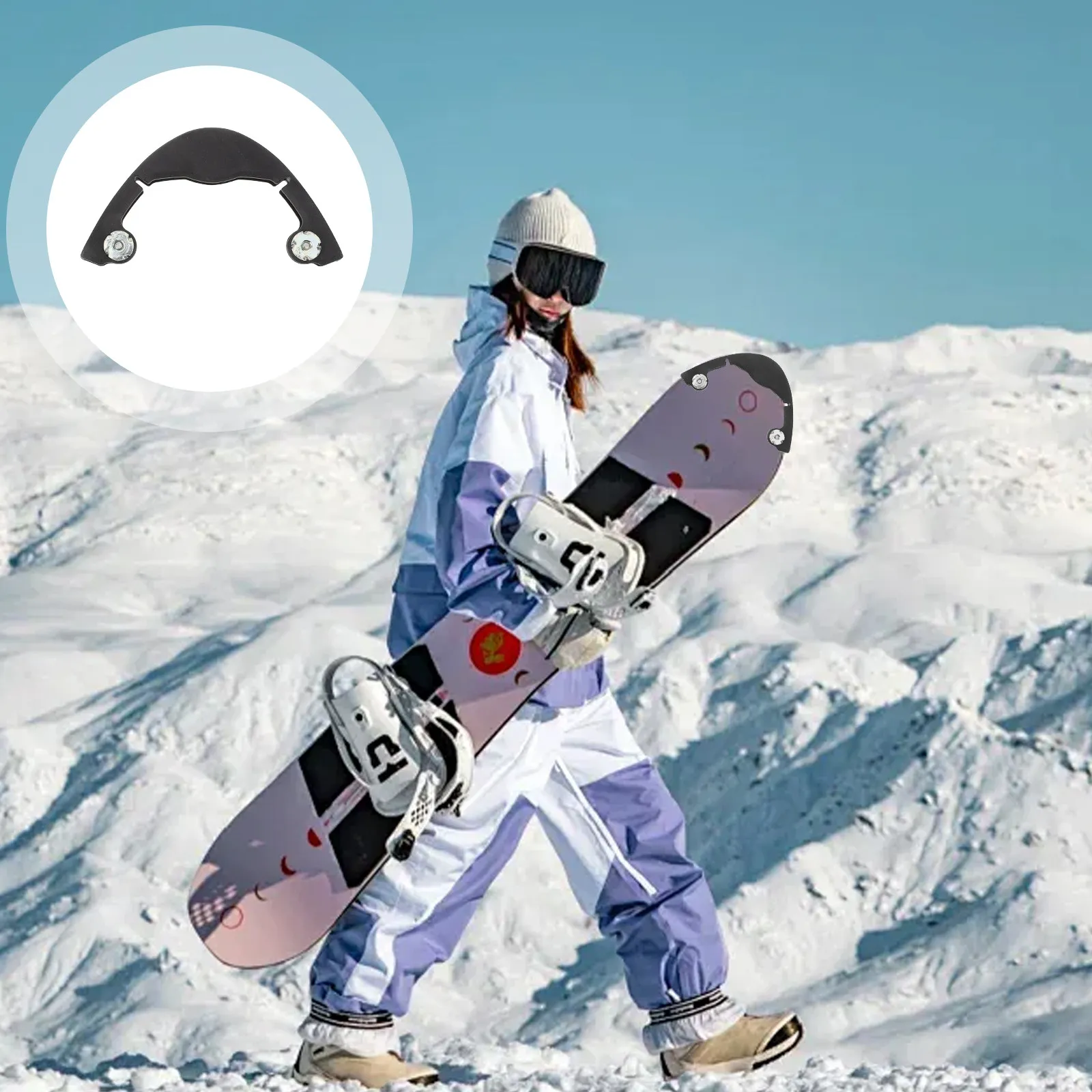 

2pcs Ski Snowboard Protective Cover Longboard Edge Anti-Collision Bumper Strip Wear-Resistant Deck Protector