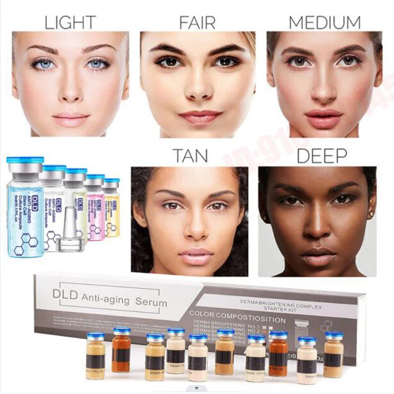 BB Cream CC Glow Beginner Starter Kit Whitening Liquid Foundation Hyaluronic Acid Serum Essence For Facial Skin Care Acne Beauty