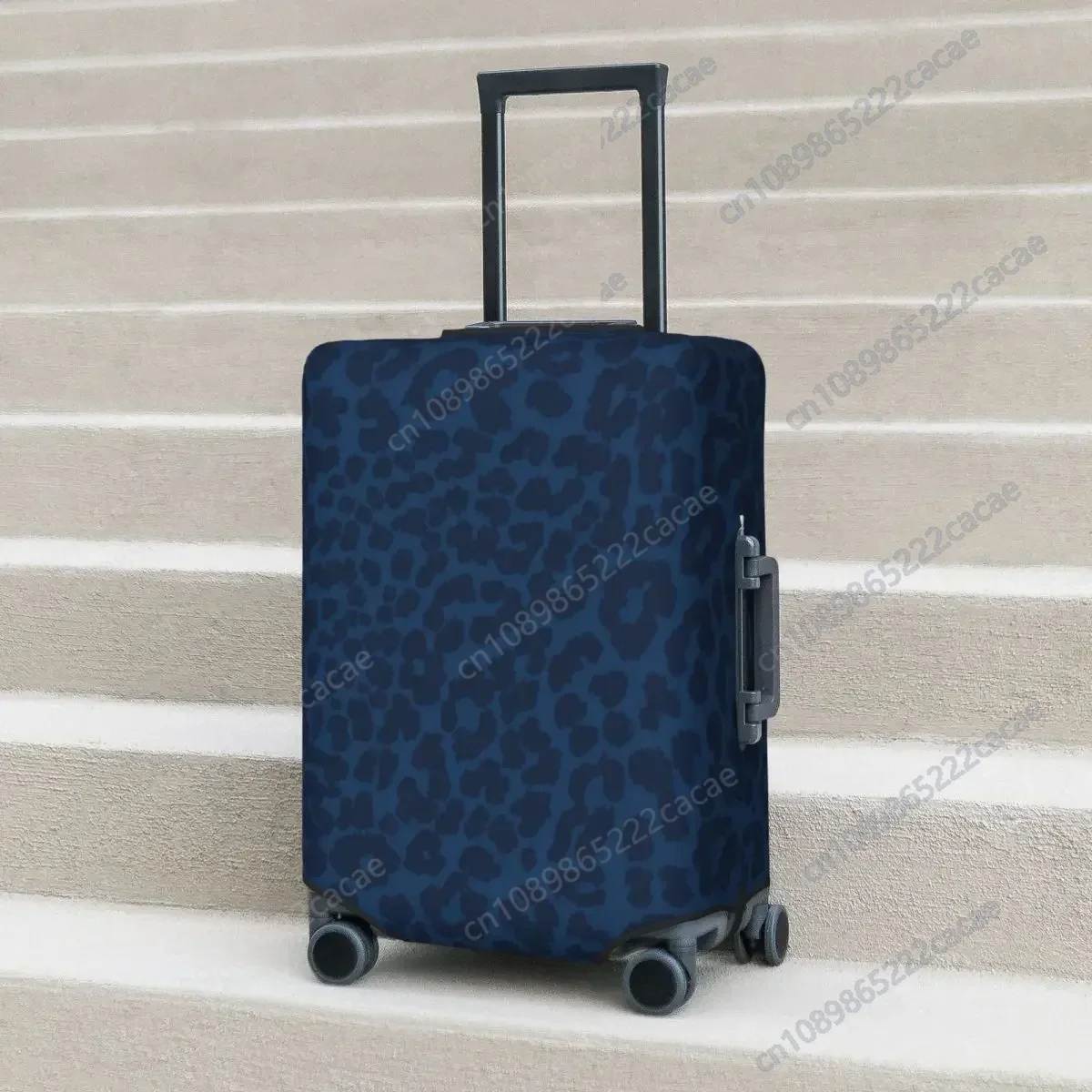 

Blue Leopard Pattern Suitcase Cover Animal Skin Cheetah Fashion Travel Protection Flight Fun Luggage Supplies