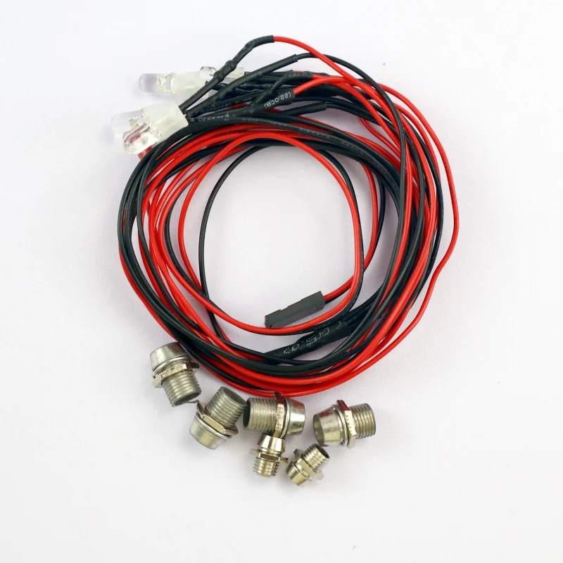 

RC model car lights, 2 lights, 4 lights, 6 lights, 8 lights, red and white lights, 3/5mm LED cup, RC spotlights, white light
