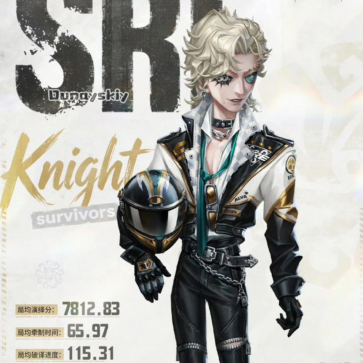 Identity V Knight Explorer Sorcerer Air Force SRE Team Esports Pajama Cosplay Outfit Full Set Role Play Halloween Party Uniform view 3
