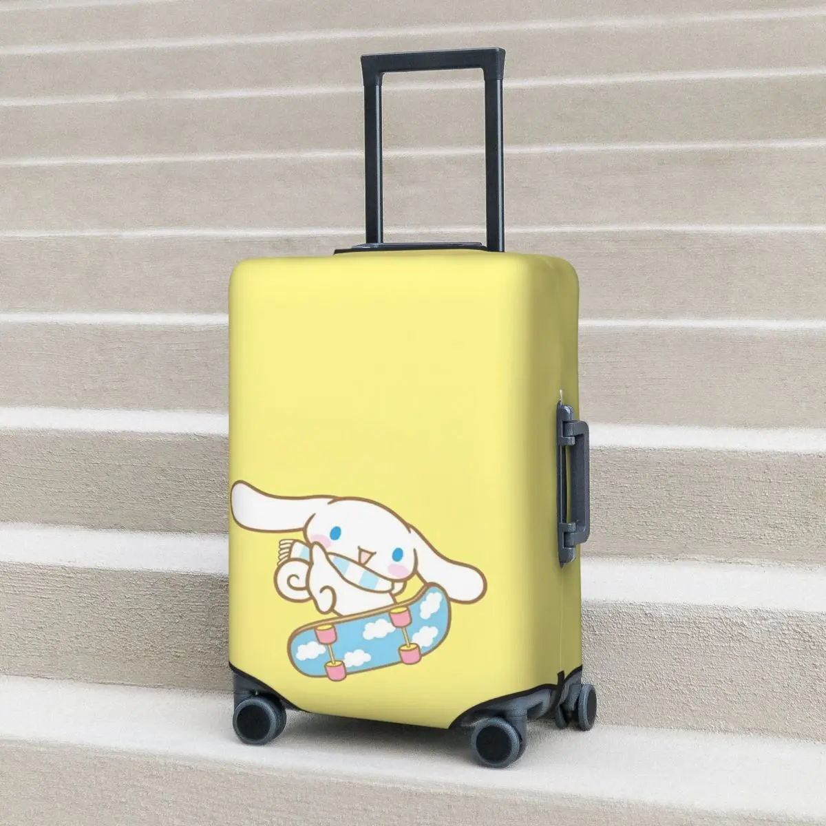 

MINISO Cute Cinnamoroll Kawaii Cartoon Suitcase Cover Cruise Trip Protector Holiday Practical Luggage Accesories