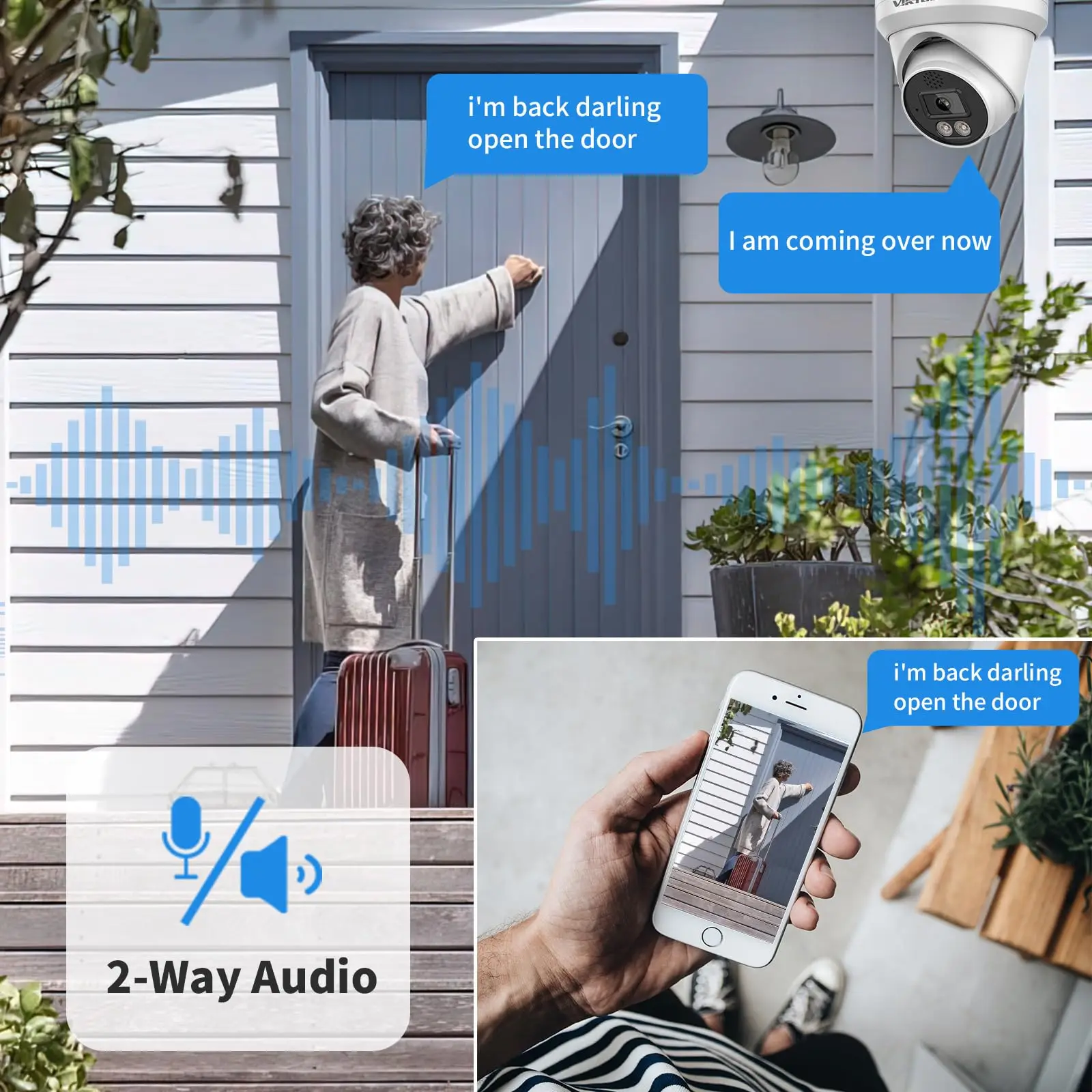 Vikylin 4K 8MP Alarm Full Color IP Camera 2-Way Audio Human Car Detection Outdoor Video Surveillance Security POE Camera Onvif view 6