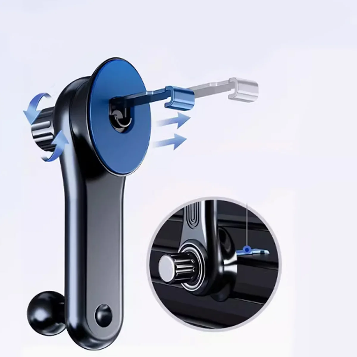 New universal mobile phone car holder with inverted hook type air outlet bracket for automobiles gravity navigation support bra