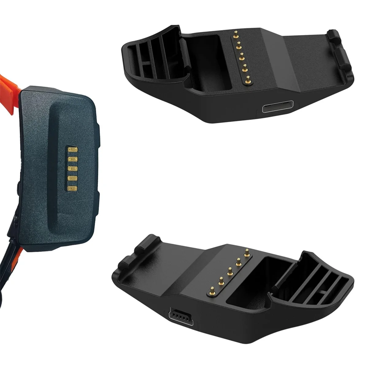 متوافق مع قاعدة شحن Garmin TT15، كابل شحن USB بديل من النوع C + كابل شحن Micro-USB