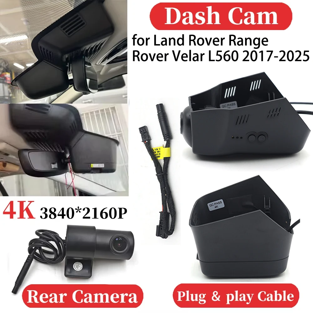 

ZJCGO for Land Rover Range Rover Velar L560 2017-2025 UHD Car 4K Video Recorder DVR Dash Cam Dashboard Camera Night Vision