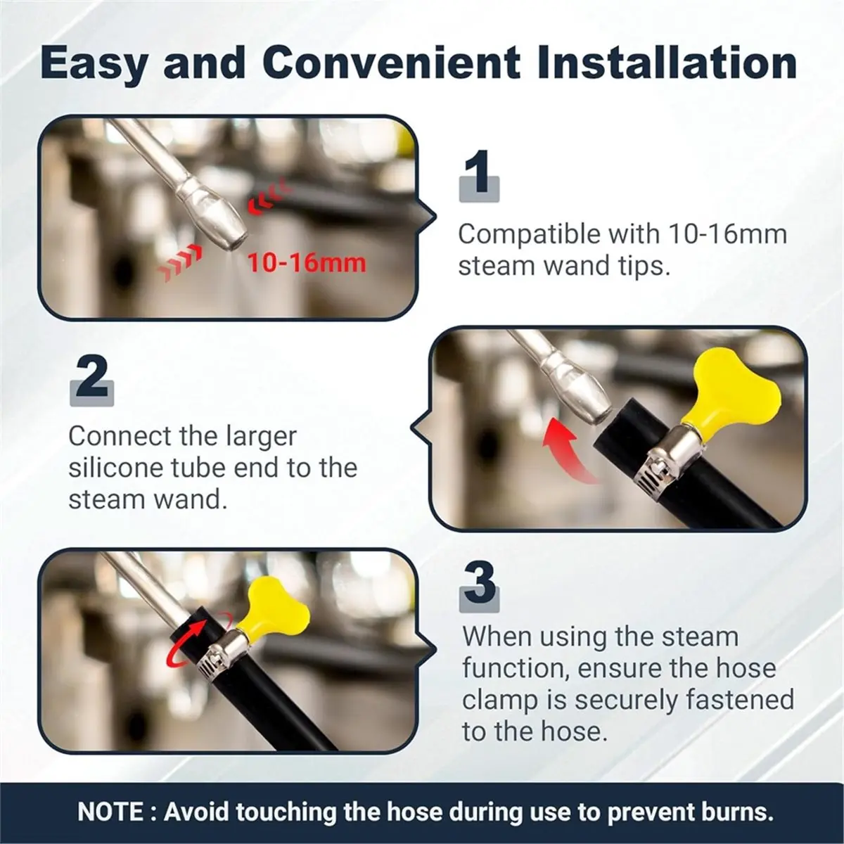 Big Discount Coffee Machines Steam Cleaning Brush,Featuring A Scoop-Shaped End and Removable Heat-Resistant Brush Head