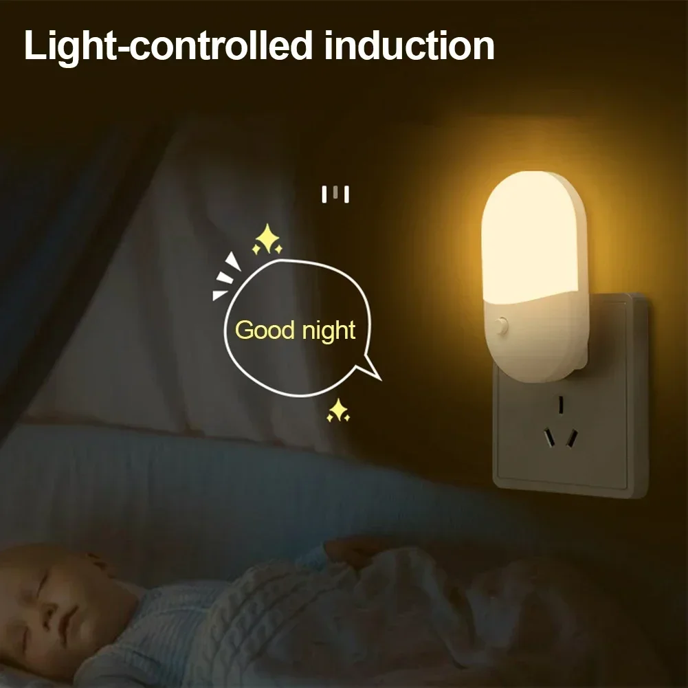 Bedside Lamp Night light EU US Plug LED Night Light AC220V Bedroom Lamp Gift for Children Cute Night Lamp For Corridor WC