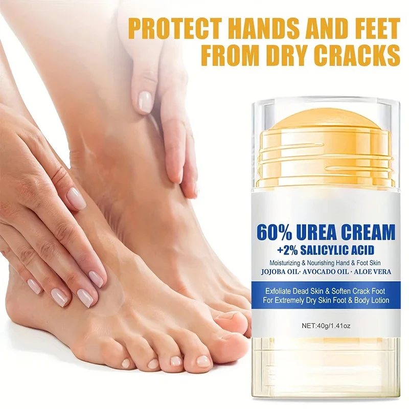 60% Urea Foot Hydrating Cream with 2% Salicylic Acid Softening Dry Cracked Feet Gentle Exfoliation Moisturizing Restorative