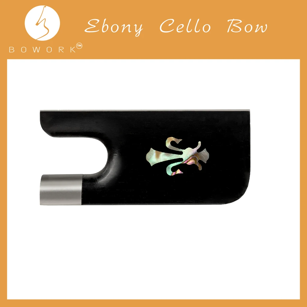 

BOWORK 4/4 Cello Bow Frog Sterling Silver Mounted Cello Bow Accessories