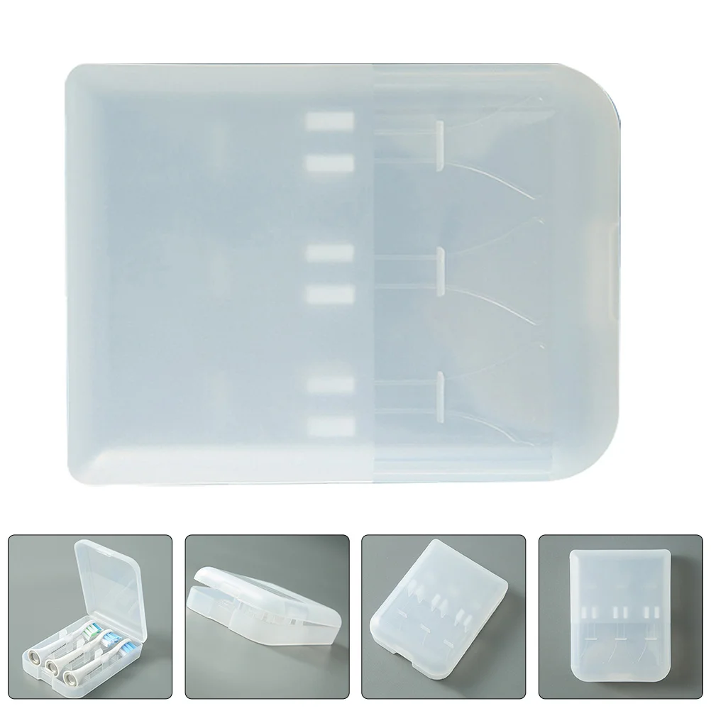 4 قطعة رؤوس فرشاة الأسنان صندوق صغير متعدد الاستخدام للإمدادات الخارجية ملحقات السفر رؤوس فرشاة الأسنان العرض في الهواء الطلق #1