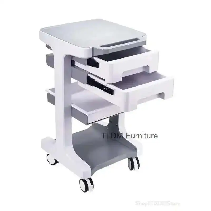 

The Same High-end Beauty Salon Trolley Shelf Small Bubble Instrument Car Mobile Drawer Carritos Organizadores Salon Furniture