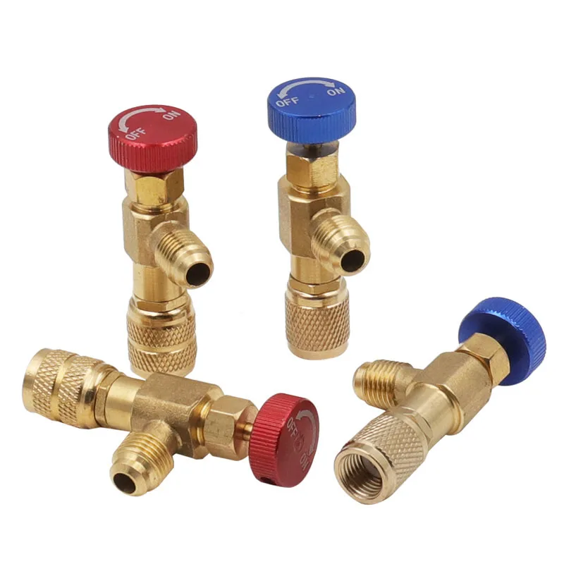 

2/3/4PCS Air Conditioner plus Safety Liquid Valve R410 Refrigerant Vacuum Maintenance Switch R22 Detection Tool