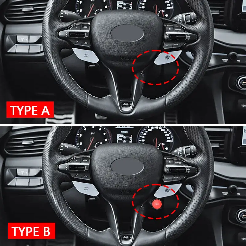 

3pcs Car Inner Steering Wheel Panel Button Frame Cover Trim For Hyundai Veloster JS N 2019-2023 i30 N 2017-2023 CN7 N 2021-2025