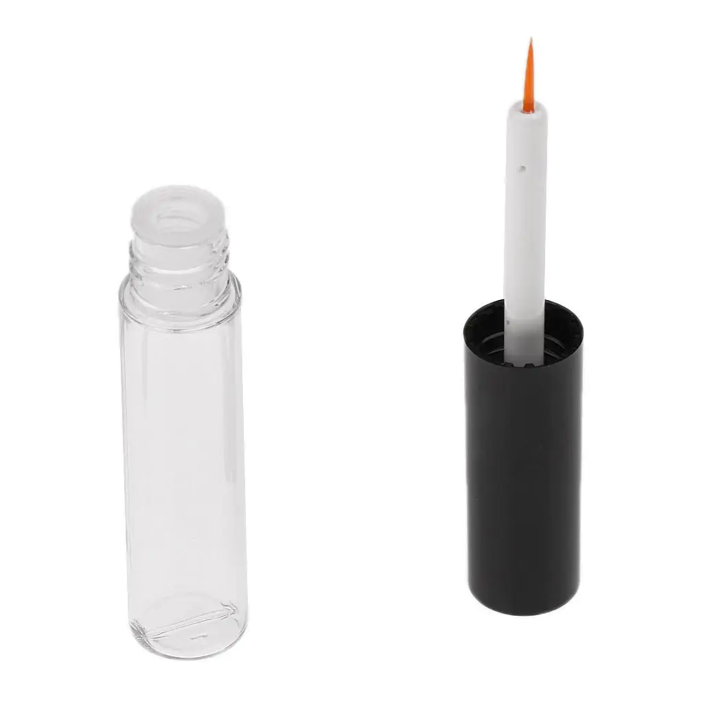 2 stuks 4 ml hervulbare lege helder acryl flesjes buis/mascara/vloeistof met borstel lijmbuis