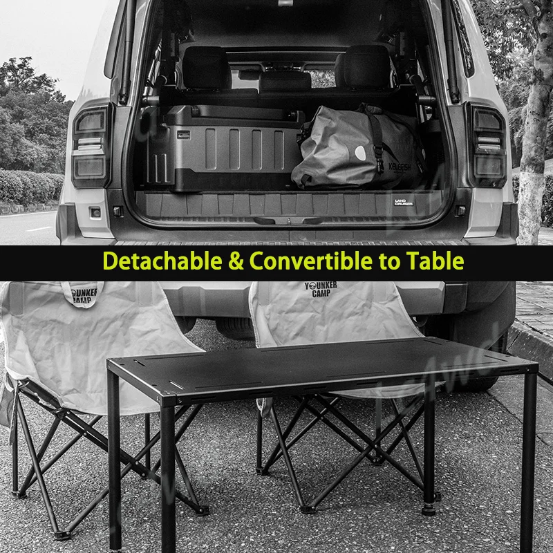 LC4WD Aluminum Rear Trunk Cargo Rack Storage Bracket with Table Luggage Carrier For Toyota Land Cruiser LC250 For LEXUS GX550