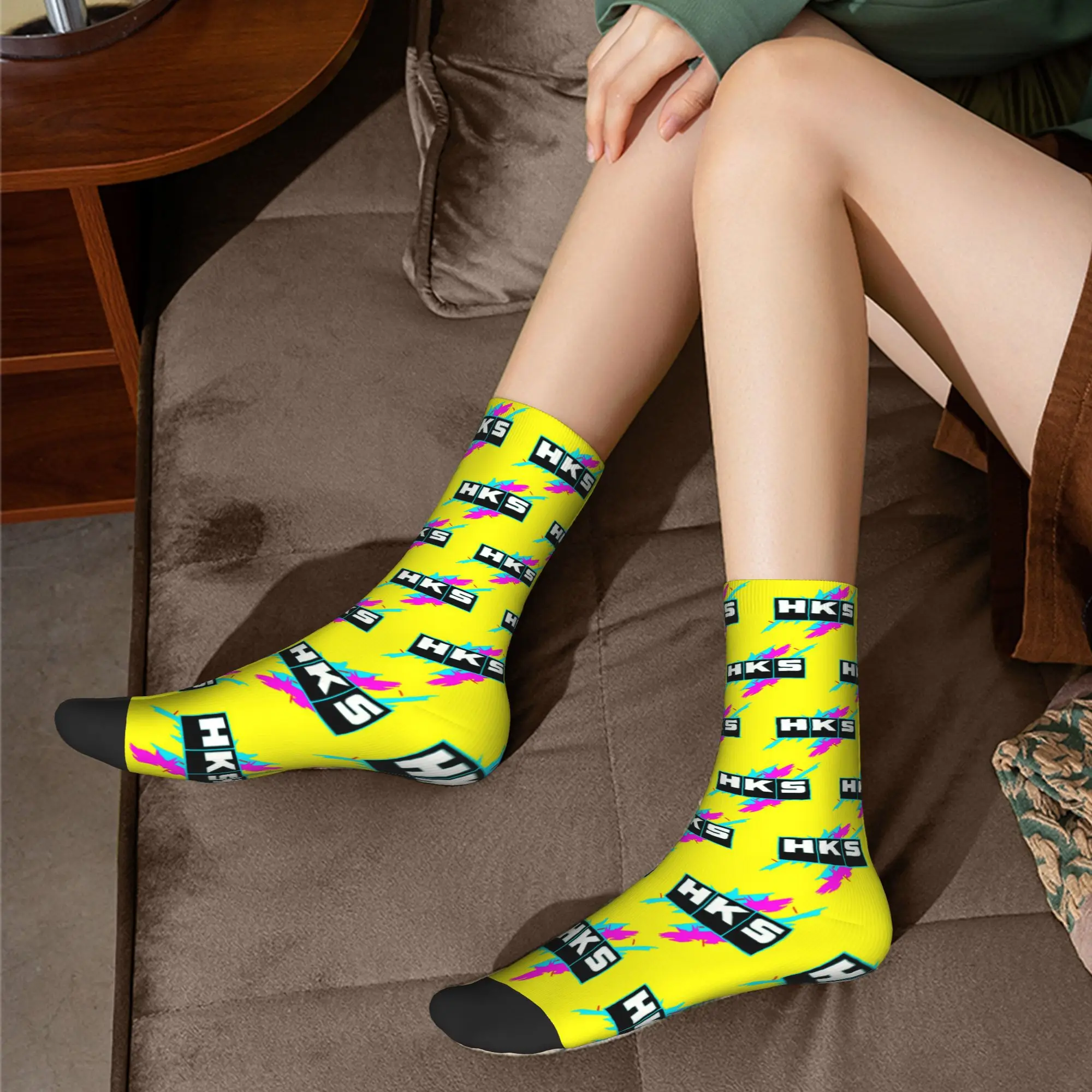Custom H-HKSES Vintage Motors Men's Crew Socks Unisex Cool 3D Print  Dress Socks