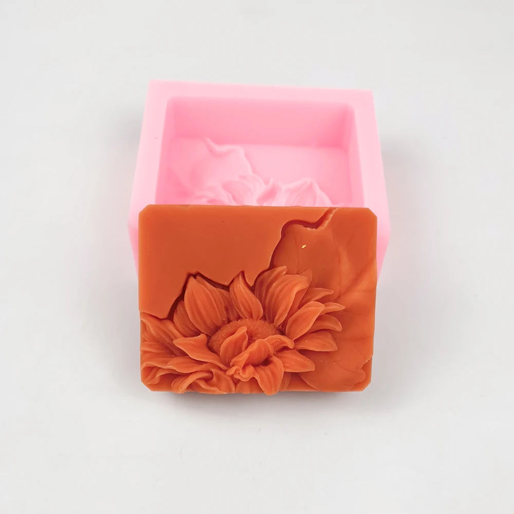 

HC0417 PRZY Sun Flower Handmade Soap Molds Silicone Sunflower Mold Gypsum Chocolate Candle Mold Clay Resin Flowers Moulds