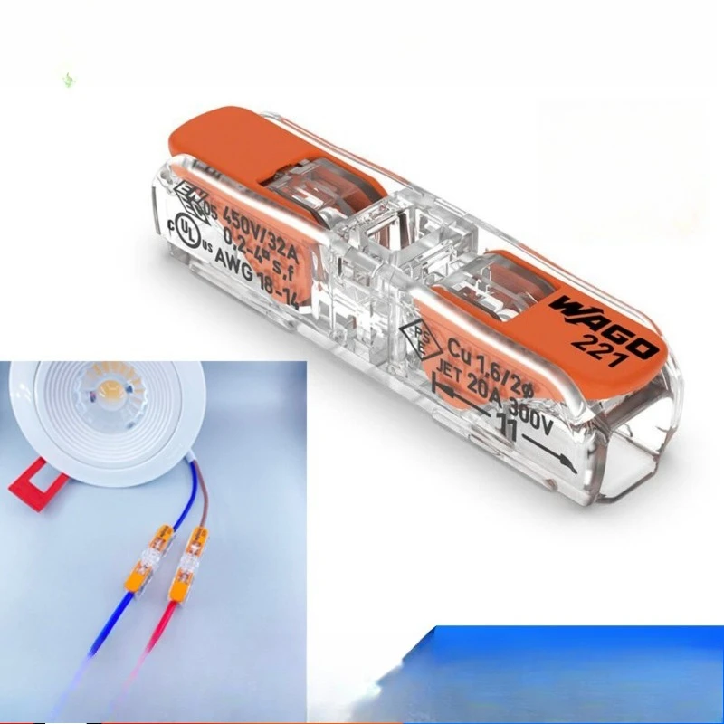 Terminal block 221-2411 Lamp butt connector Wire quick connector