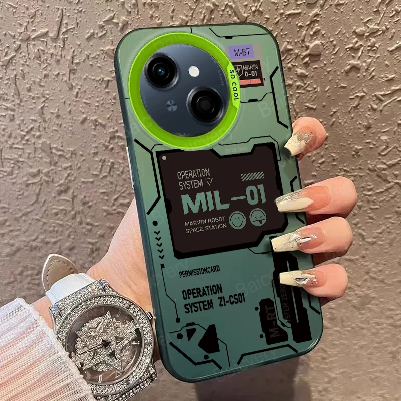 حافظة لهاتف Tecno Spark GO 1 Spark 30c 20c 10c 20 10 8c 7T 6 GO Pro Plus 4G 5G حافظة هاتف ليزر فاخرة على الطراز الكرتوني رقم 45