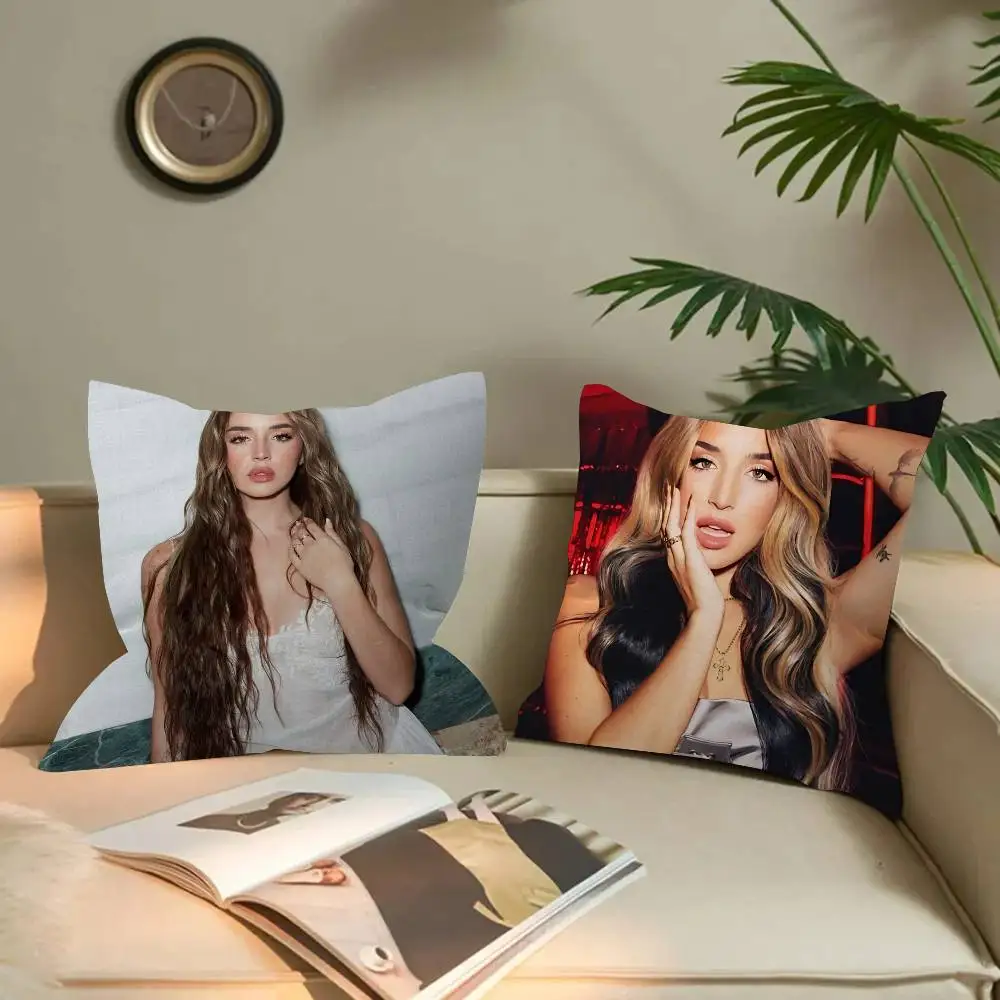 Music Singer L-lola Indigo Personalized Picture Text Home Decorative Pillows Household Gifts 45x45cm