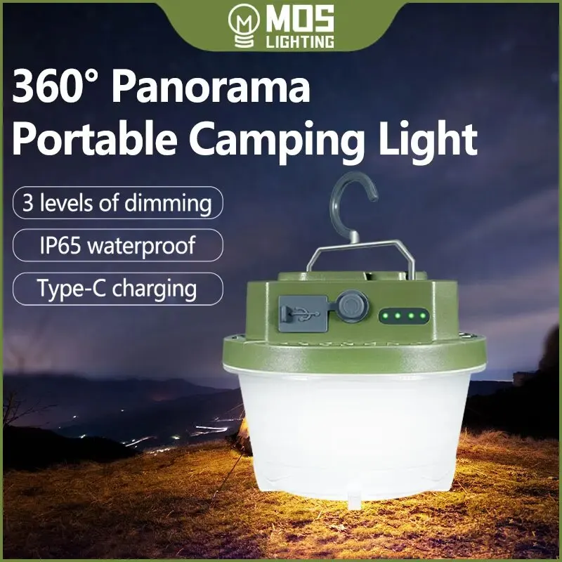 Rechargeable Camping Lights Outdoor Tents Lanterns Flashlights Fishing Work Maintenance Emergency Lighting LED 4800MAH USB 15W