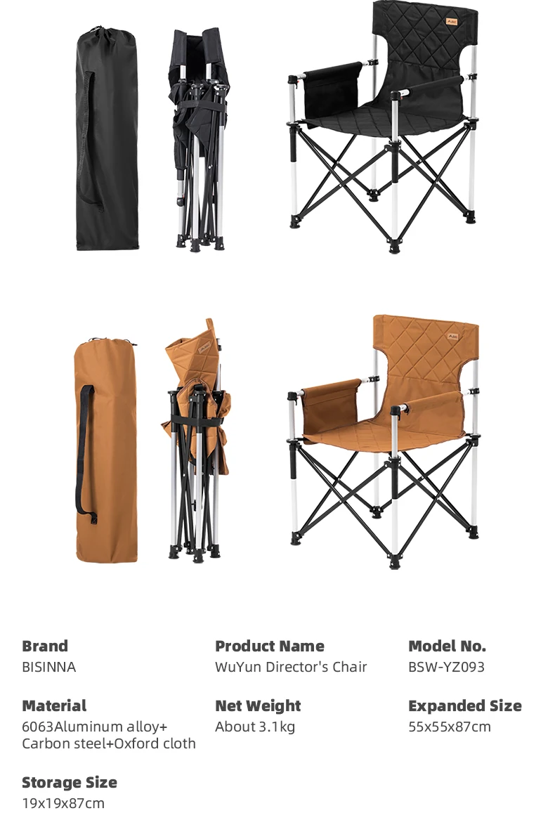 BISINNA Campingstuhl, tragbarer faltbarer Stuhl aus Oxford-Stoff, leichter Klappstuhl für den Außenbereich, für Picknick, Reisen, Angeln – Detail 11
