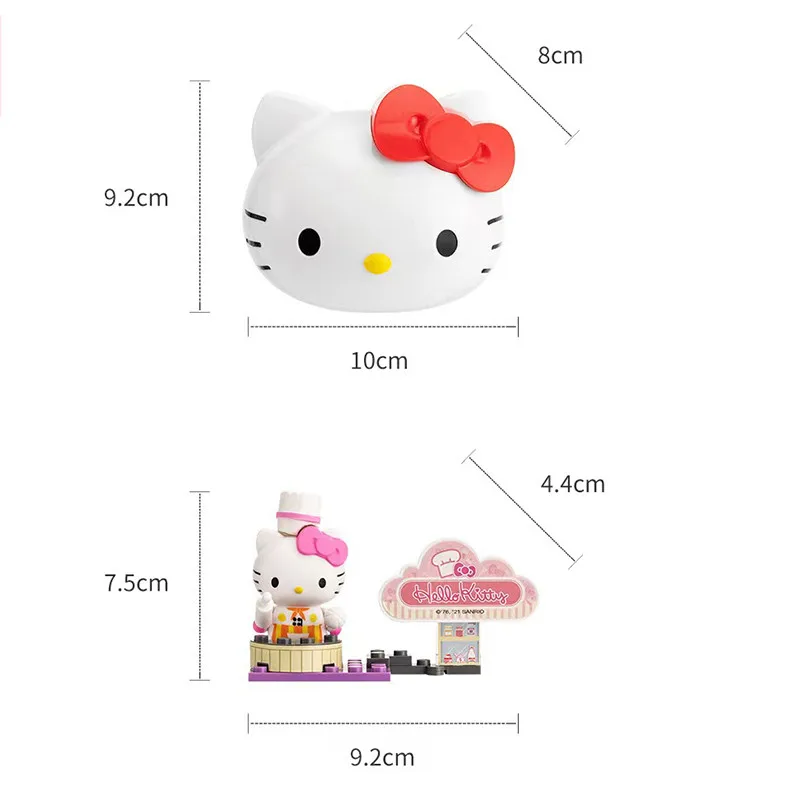 Sanrio Hello Kitty Anime Actionfigur Peripheriemodelle Statue Zusammenbaubares Spielzeug Desktop-Ornament Blindboxen Geburtstagsgeschenke – Detail 5