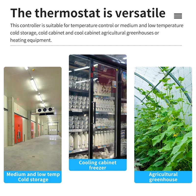 

A01F-цифровой регулятор температуры, 220 В, прохладный тепловой переключатель, термостат для размораживания холодильника, датчик (EK-3020) Easy Ins