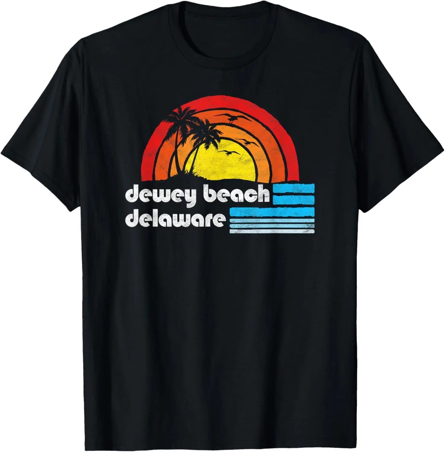 Dewey Beach Delaware - Retro 80s Surfer Vibe Shirt