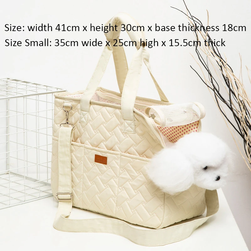 

2024 Portable Pet Bag Outdoor Travel Large Capacity Pet Tote Bag Breathable Shoulder Bag Car Carry Kitten & Puppy Bag