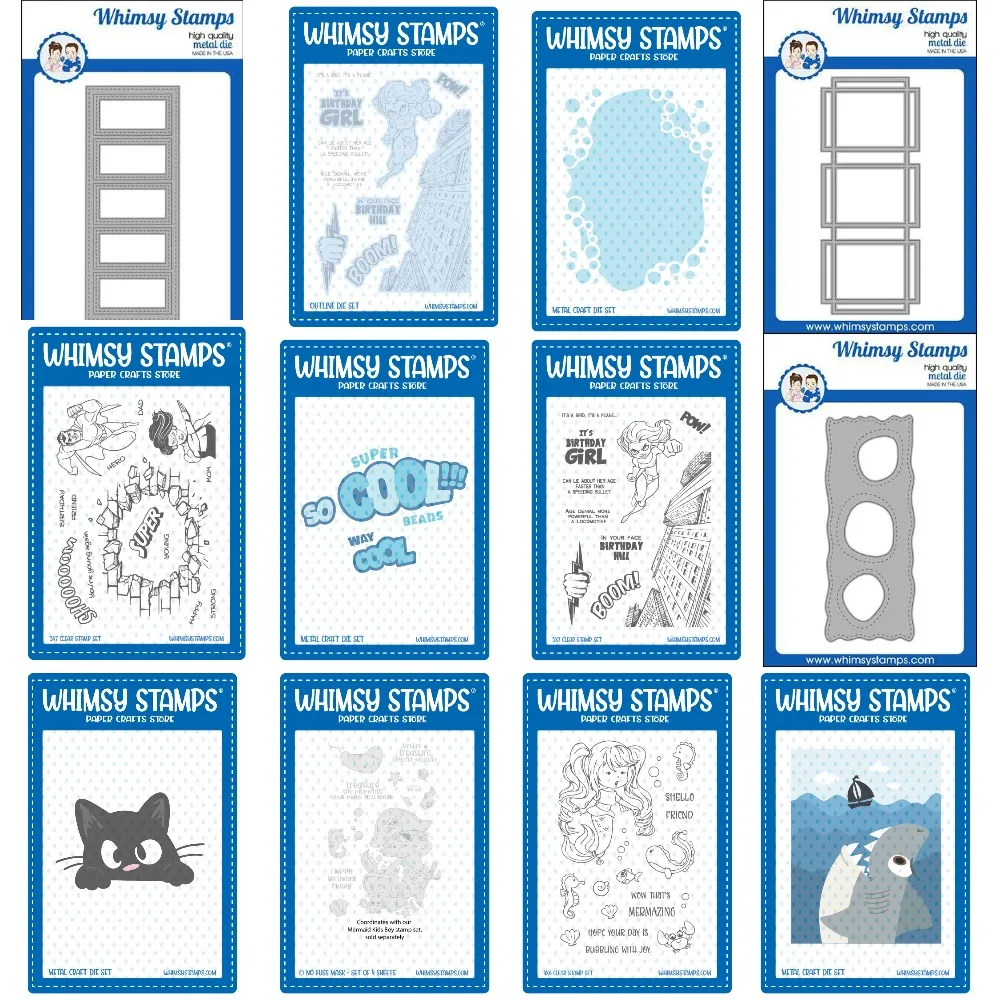 Black Cat and Box Cutting Dies & Stamps Scrapbook Diary Decoration Stencil Embossing Template DIY Greeting Card Handmade