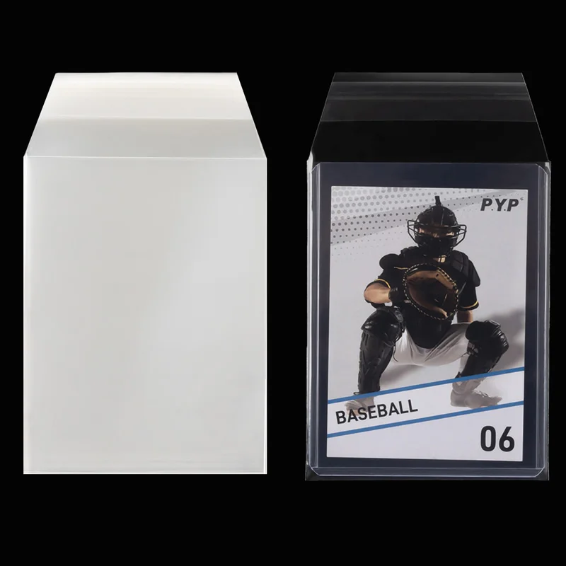 100PCS Clear Magnetic Card Holder Protective Film Hard Plastic Card Sleeves For 35PT-100PT Waterproof Protector Game Photo Cards