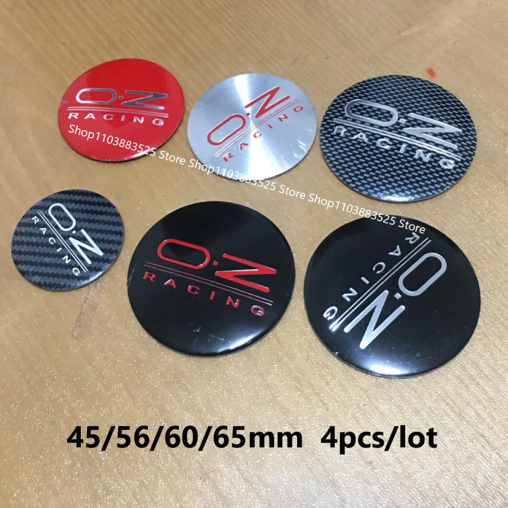 

4pcs Car 45/56/60/65mm OZ Racing Logo O.Z Emblem Wheel Hub Center Cap Badge Sticker Decoration Accessories