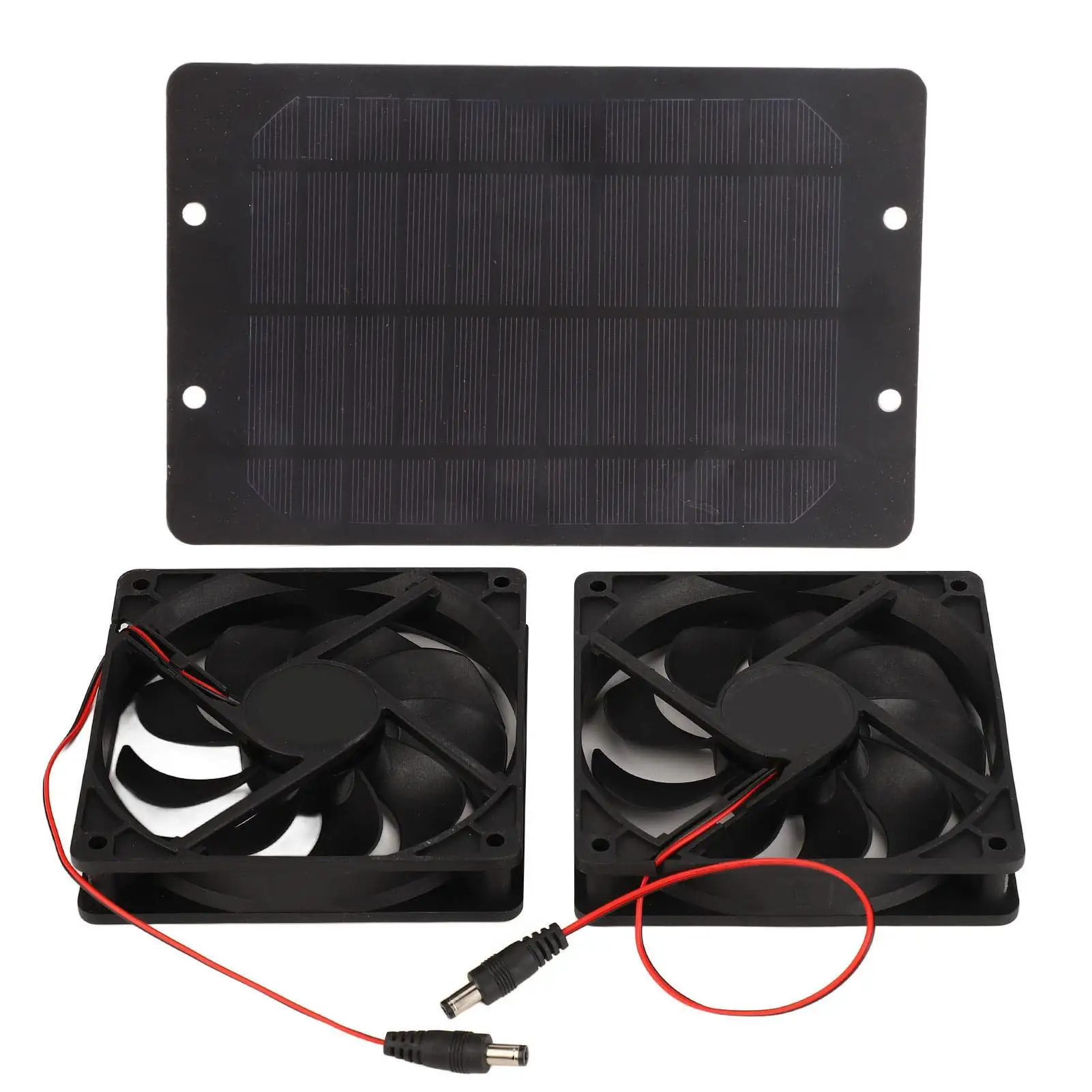 

10W 12V 2A Portable Solar Panel Dual Fan for Greenhouse, for chicken House, RV, and Car - Eco-Friendly Exhaust Solution