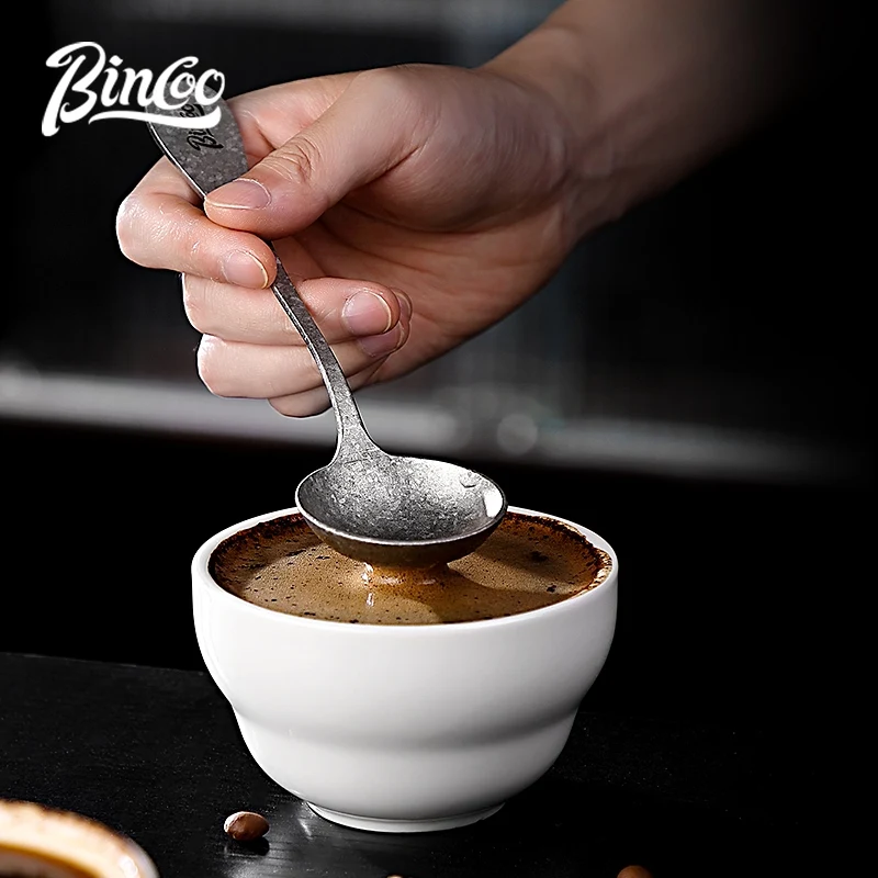 Bincoo Pure Titanium Professional Cupping Spoon – SCA Grade Tasting Spoon for Coffee Evaluation, Roastery Use