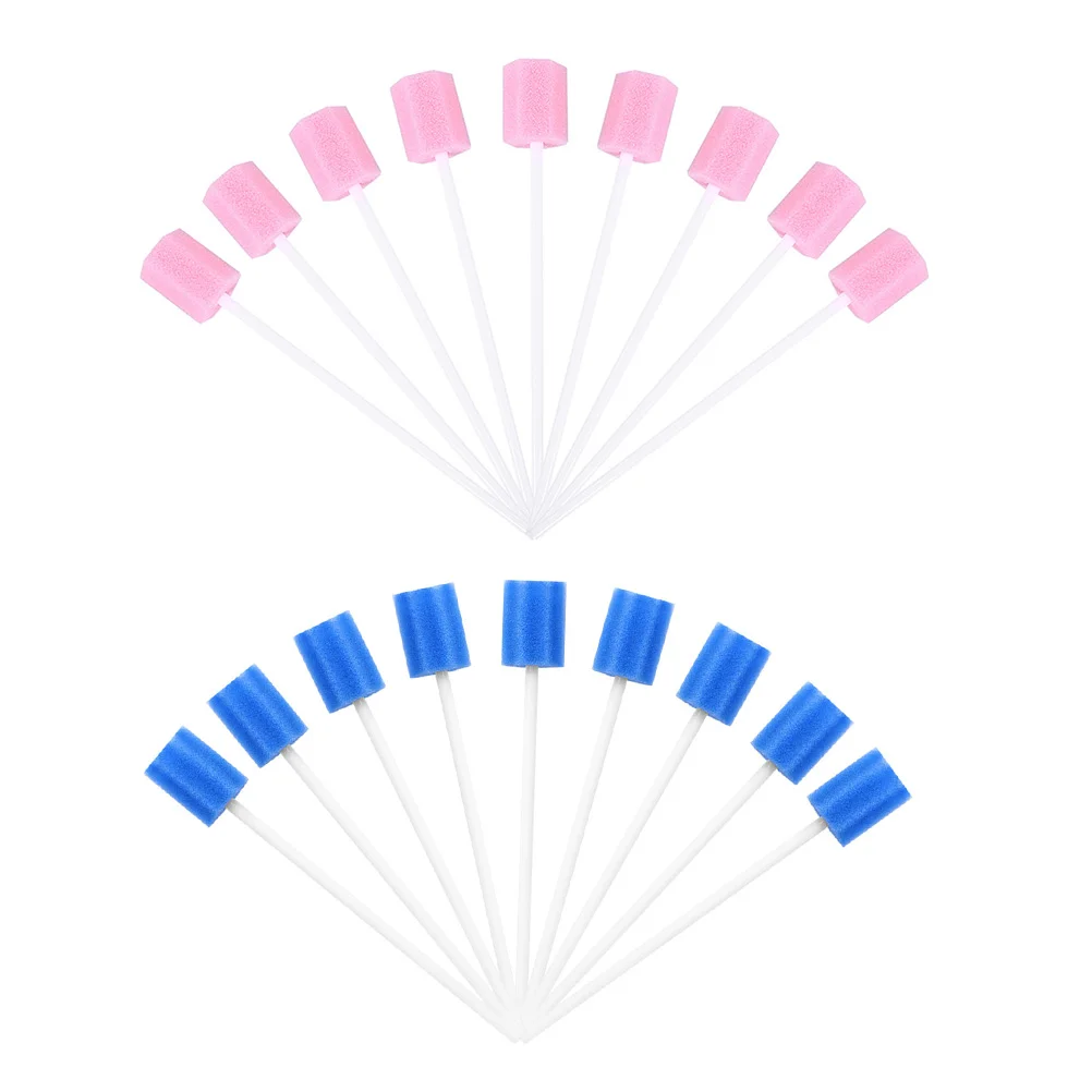 Esponja médica desechable para el cuidado de la boca, palito de limpieza Dental, cepillos de dientes, hisopo, cabeza Dental, 30 piezas
