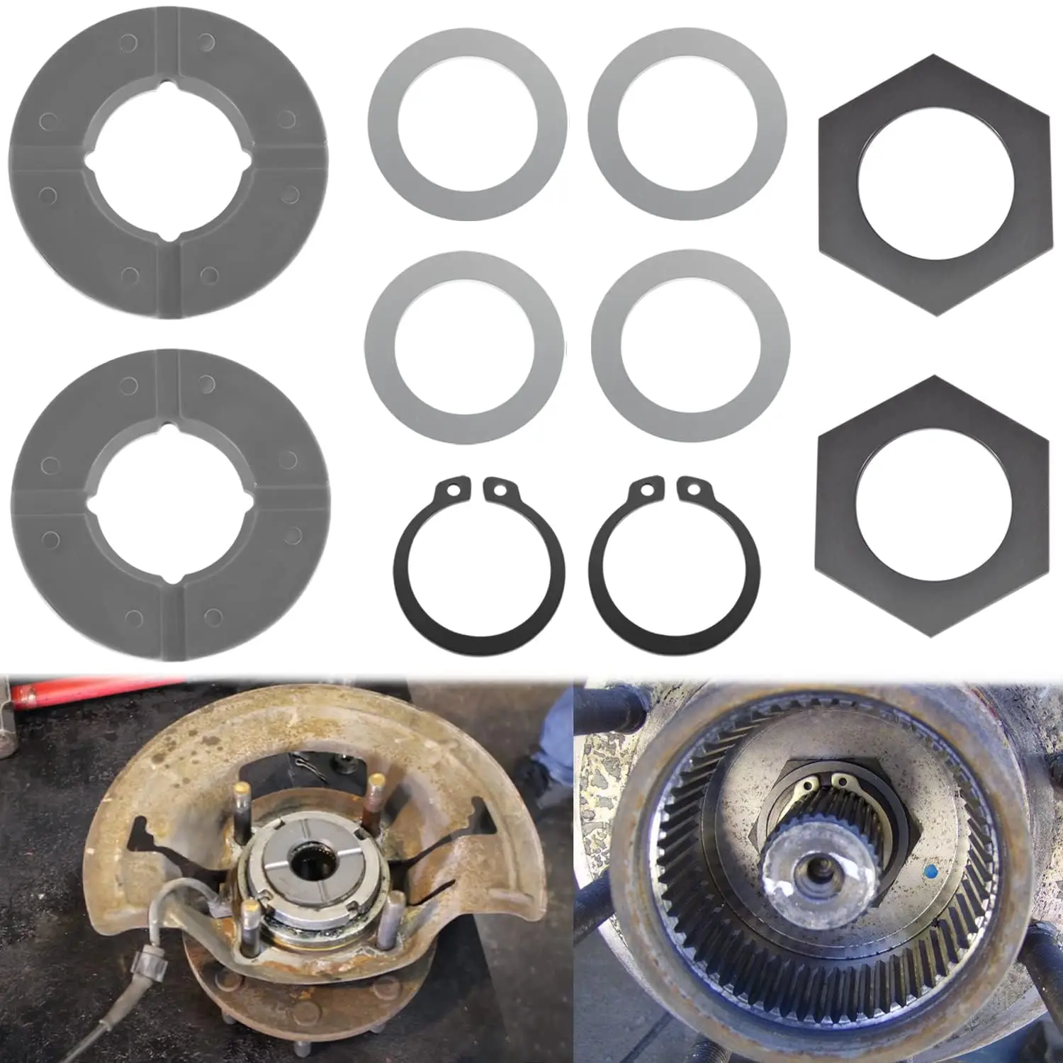 TML Thrust Washer Snap Ring Kit 50 60 Super Duty Compatible with F250 F350 Excursion 98-04,41784-2 47766,Thrust Washers Kits