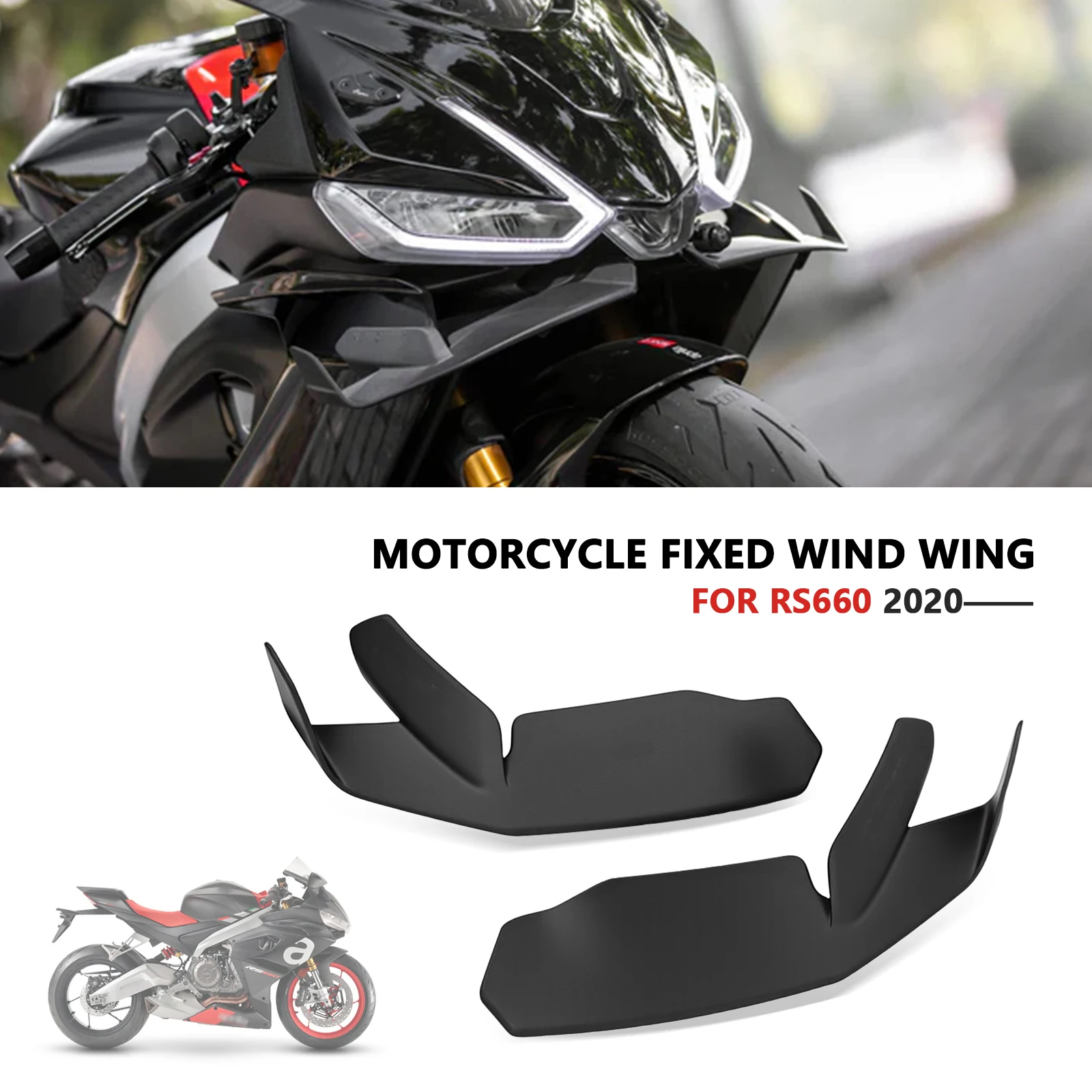 For RS660 rs 660 2020-2024 motorcycle front spoiler winglet spoiler aerodynamic wing downforce deflector new accessories
