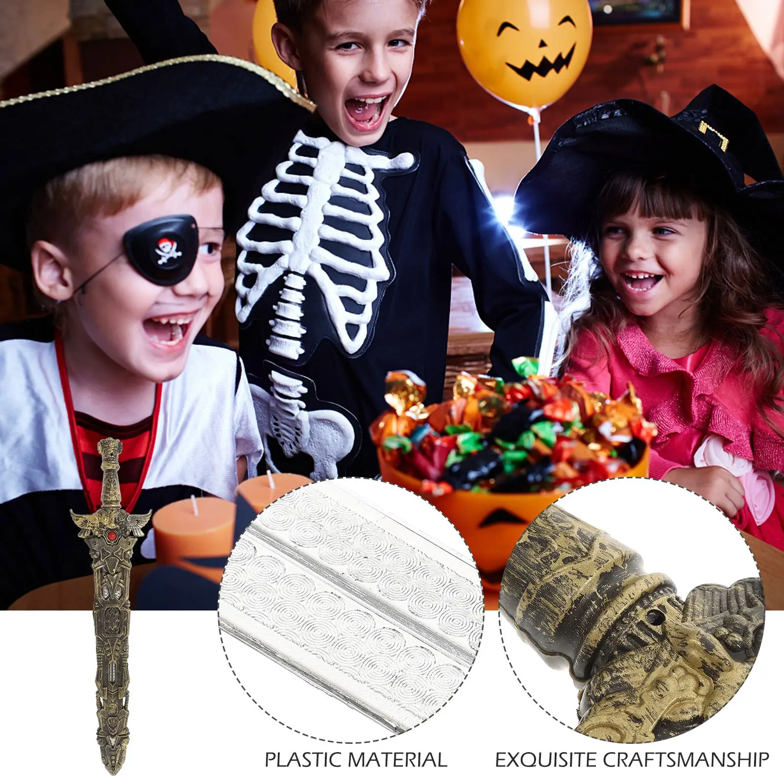 1/5pc Lunghezza 53 cm Spade di plastica Giocattoli Spade di plastica creative Grande festa di Halloween Puntelli per spettacoli teatrali Giocattoli regalo per bambini