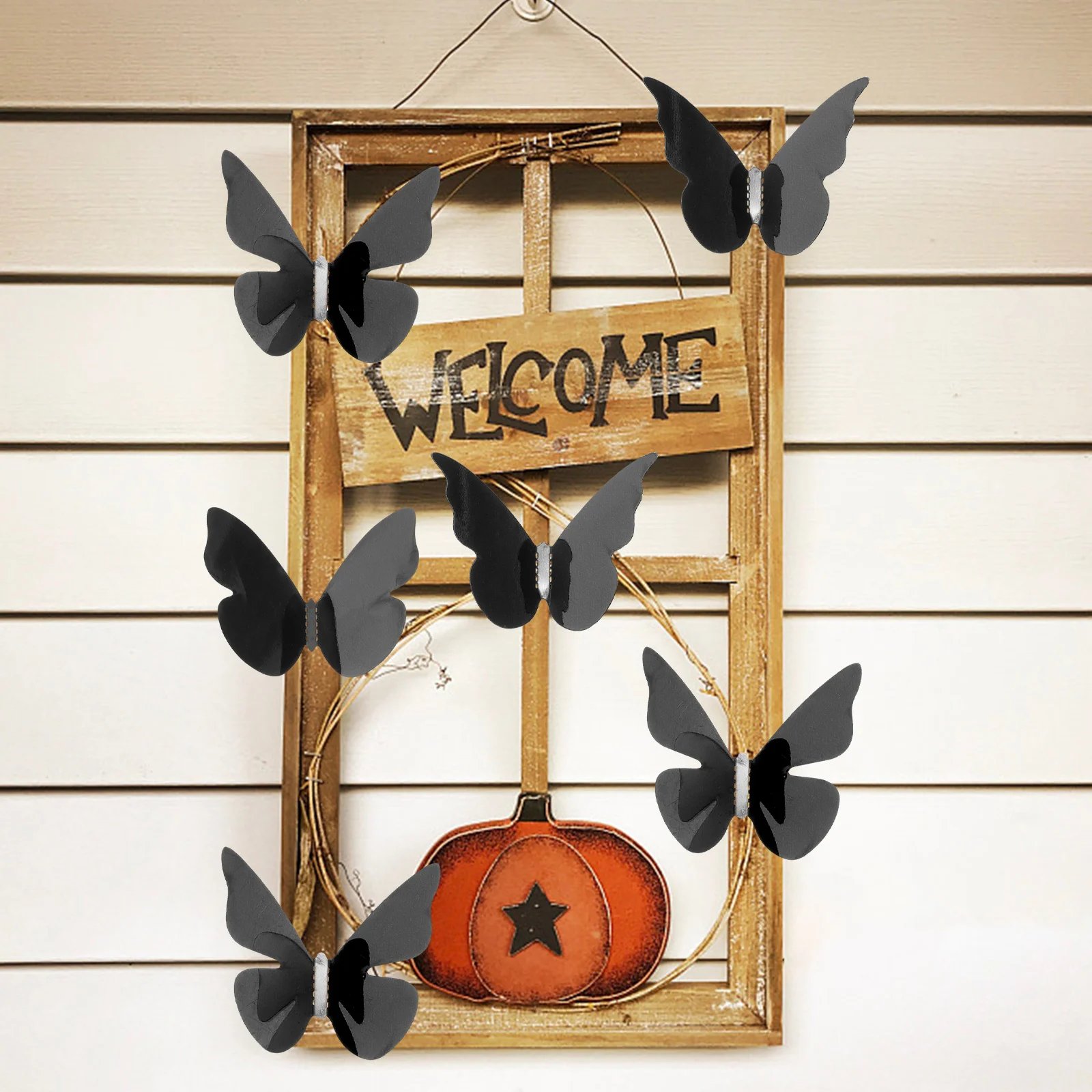 

18 Pcs Decorations Butterfly Wall Decals for Halloween Sticker Butterflies Stickers Black Child