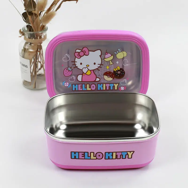 

Горячий Sanrio y2k Girl Sus 304 Ланч-бокс Hello Kitty Kawaii Anime Милый модный портативный изоляционный ланч-бокс большой емкости подарок новый