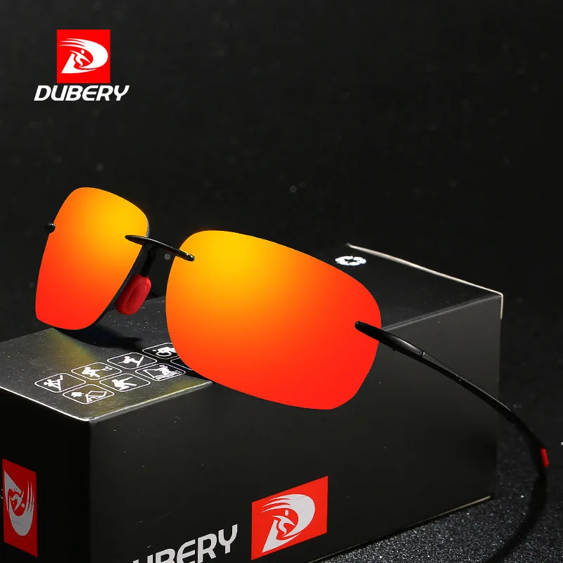 2025 DUBERY Fashion Women Ultralight Rimless Sunglasses Sport Driving Frameless Vintage Polarized Sun Glasses for Men UV400 Ocul